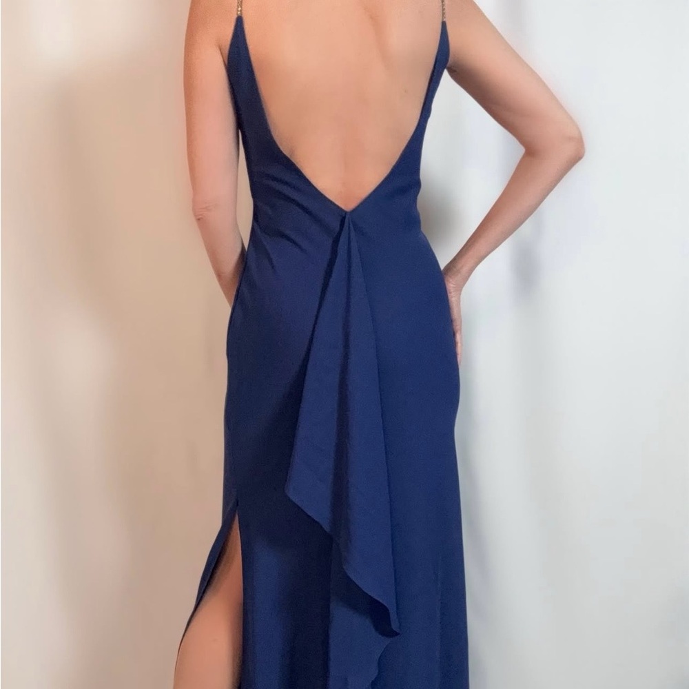 Zum Zum by Niki Livas Backless Navy Dress